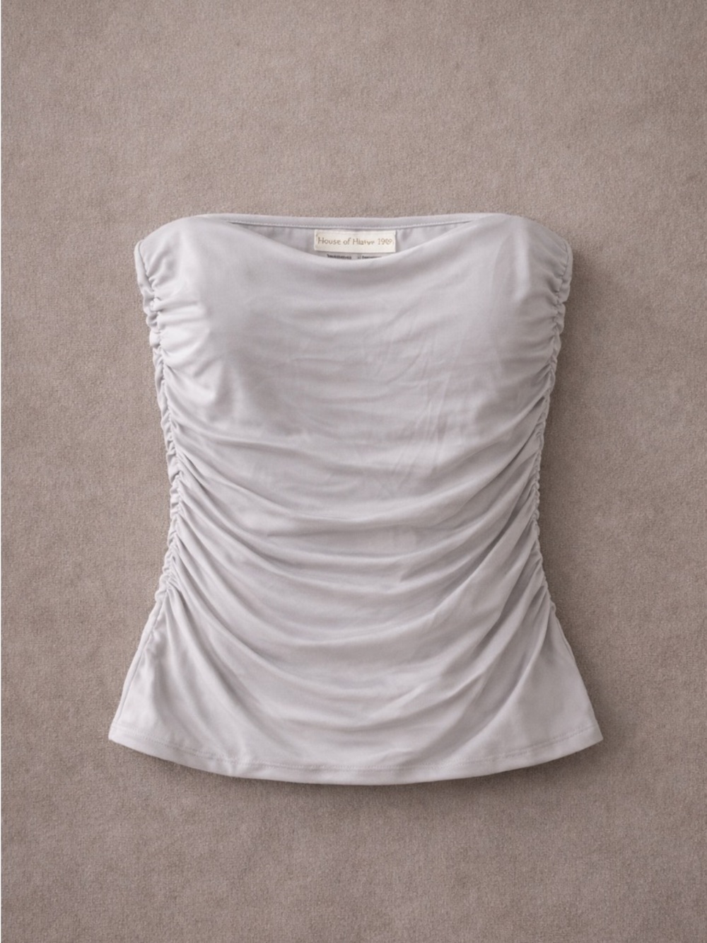 House of Harlow 1960 Strapless Ruched Tube Top Gray Size M NWT